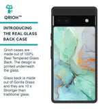 Green Marble Glass Case for Google Pixel 6a