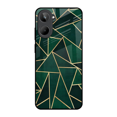Abstract Green Realme 10 Glass Back Cover Online