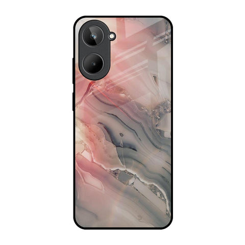 Pink And Grey Marble Realme 10 Glass Back Cover Online
