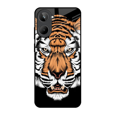 Angry Tiger Realme 10 Glass Back Cover Online
