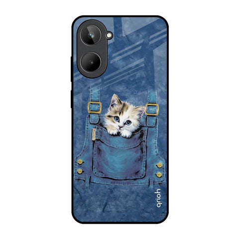 Kitty In Pocket Realme 10 Glass Back Cover Online