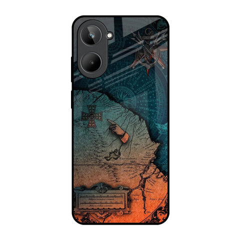 Geographical Map Realme 10 Glass Back Cover Online