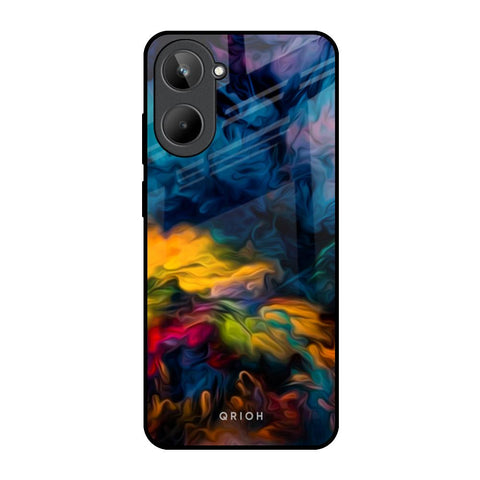 Multicolor Oil Painting Realme 10 Glass Back Cover Online