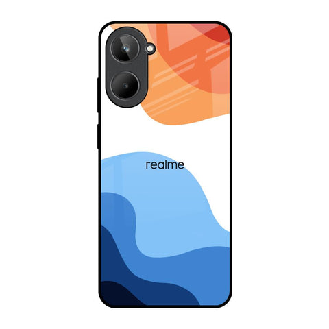 Wavy Color Pattern Realme 10 Glass Back Cover Online