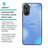 Vibrant Blue Texture Glass Case for Realme 10