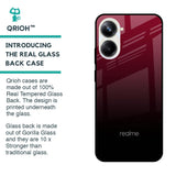 Wine Red Glass Case For Realme 10 Pro 5G