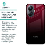 Wine Red Glass Case For Realme 10 Pro Plus 5G