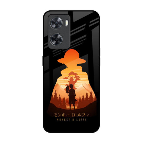 Luffy One Piece OPPO A77s Glass Back Cover Online