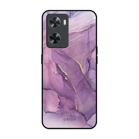 Purple Gold Marble OPPO A77s Glass Back Cover Online