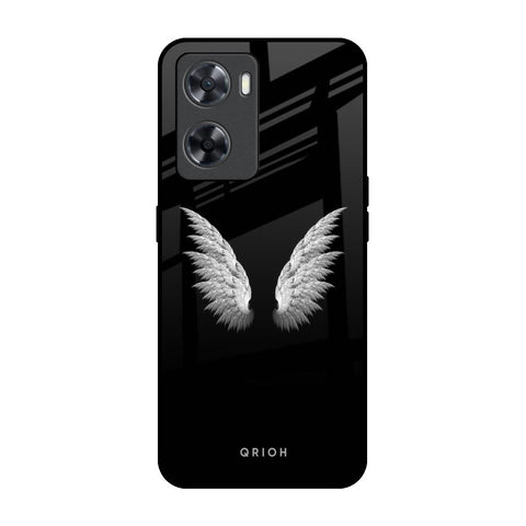 White Angel Wings OPPO A77s Glass Back Cover Online