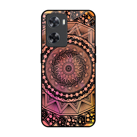 Floral Mandala OPPO A77s Glass Back Cover Online