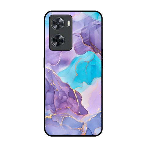 Alcohol ink Marble OPPO A77s Glass Back Cover Online