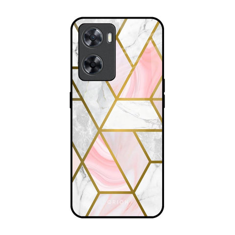 Geometrical Marble OPPO A77s Glass Back Cover Online
