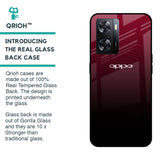 Wine Red Glass Case For OPPO A77s