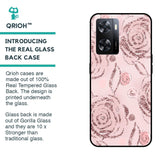 Shimmer Roses Glass case for OPPO A77s