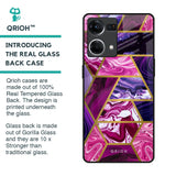 Electroplated Geometric Marble Glass Case for Oppo F21s Pro