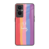 Lucky Abstract Oppo F21s Pro 5G Glass Back Cover Online