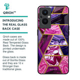 Electroplated Geometric Marble Glass Case for Oppo F21s Pro 5G