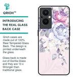 Elegant Floral Glass Case for Oppo F21s Pro 5G