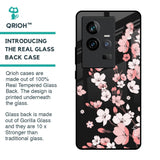 Black Cherry Blossom Glass Case for iQOO 11