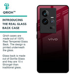 Wine Red Glass Case For iQOO 11