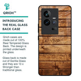 Wooden Planks Glass Case for iQOO 11