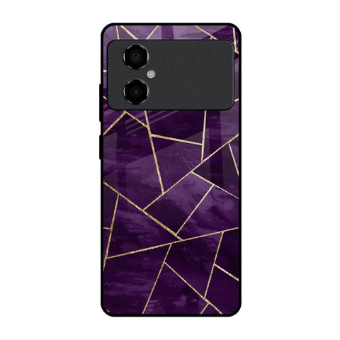 Geometric Purple Poco M4 5G Glass Back Cover Online