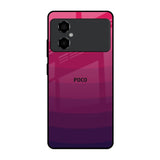 Wavy Pink Pattern Poco M4 5G Glass Back Cover Online