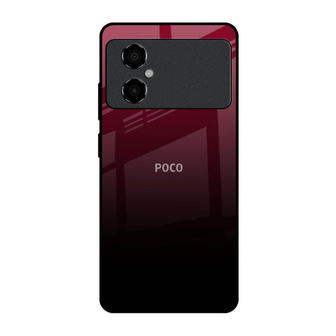 Wine Red Poco M4 5G Glass Back Cover Online