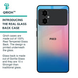 Blue & Pink Ombre Glass case for Poco M4 5G