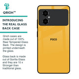 Fluorescent Yellow Glass case for Poco M4 5G
