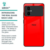 Blood Red Glass Case for Poco M4 5G