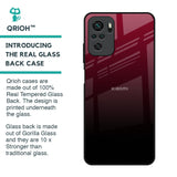 Wine Red Glass Case For Redmi Note 11 SE