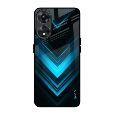 Vertical Blue Arrow Oppo A78 5G Glass Back Cover Online