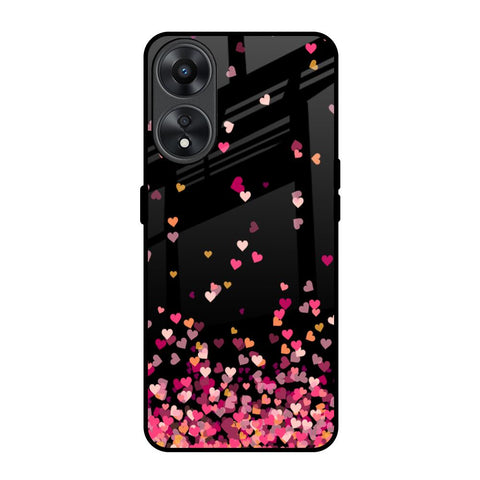 Heart Rain Fall Oppo A78 5G Glass Back Cover Online