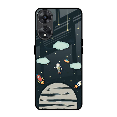 Astronaut Dream Oppo A78 5G Glass Back Cover Online