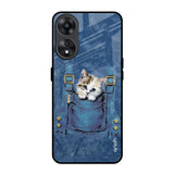 Kitty In Pocket Oppo A78 5G Glass Back Cover Online