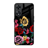 Floral Decorative Oppo A78 5G Glass Back Cover Online