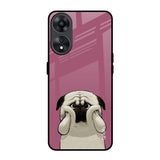 Funny Pug Face Oppo A78 5G Glass Back Cover Online