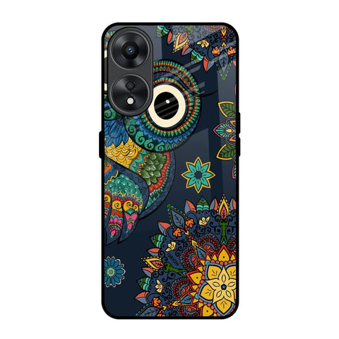 Owl Art Oppo A78 5G Glass Back Cover Online