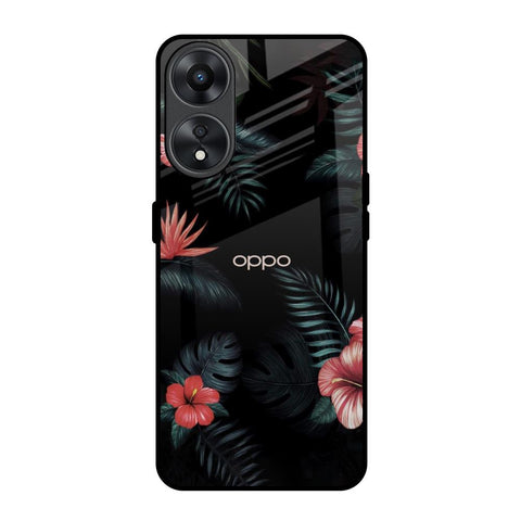 Tropical Art Flower Oppo A78 5G Glass Back Cover Online