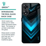 Vertical Blue Arrow Glass Case For Oppo A78 5G