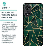 Abstract Green Glass Case For Oppo A78 5G