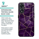 Geometric Purple Glass Case For Oppo A78 5G