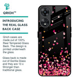 Heart Rain Fall Glass Case For Oppo A78 5G