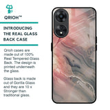 Pink And Grey Marble Glass Case For Oppo A78 5G