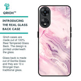 Diamond Pink Gradient Glass Case For Oppo A78 5G