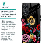 Floral Decorative Glass Case For Oppo A78 5G