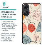 Abstract Faces Glass Case for Oppo A78 5G