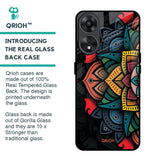 Retro Gorgeous Flower Glass Case for Oppo A78 5G